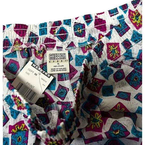 VTG Cheetah Sport Mens Board Shorts Swim Trunks Abstract Geometric 90s Size XL - Picture 5 of 6